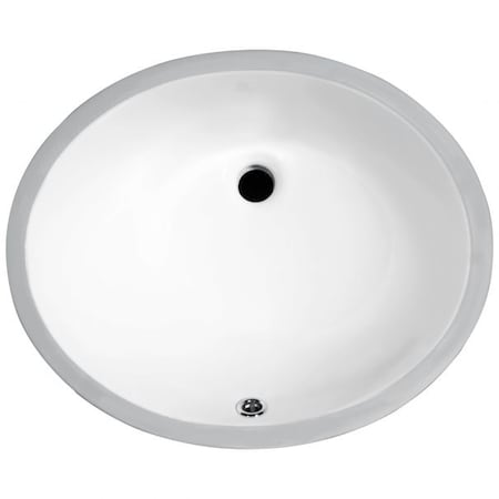 Anzzi Rhodes 17" Ceramic Undermount Sink Basin in White LS-AZ110